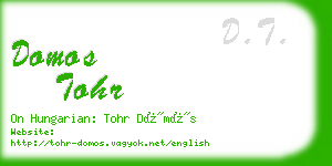 domos tohr business card